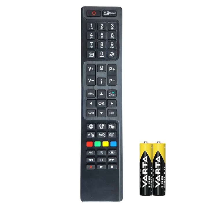 Дистанционно управление RC4837 / RC4845 за LCD/LED FINLUX, DIGIHOME, KENDO, TELEFUNKEN, VESTEL, evoremote®, черно, включени батерии
