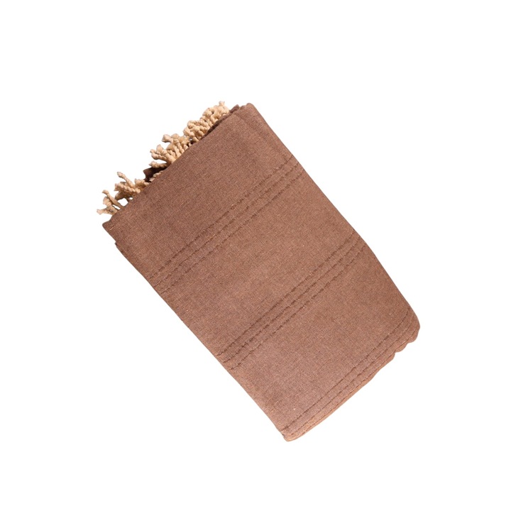 Roma pamut takaró, barna 300 x 200 cm