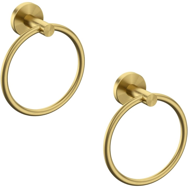 Set suporturi prosoape, 304 otel inoxidabil, finisaj auriu periat, design modern, 2 bucati