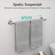 Suport prosoape de baie, 24 inch, inox, design modern, montare pe perete