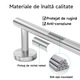 Suport prosoape de baie, 24 inch, inox, design modern, montare pe perete