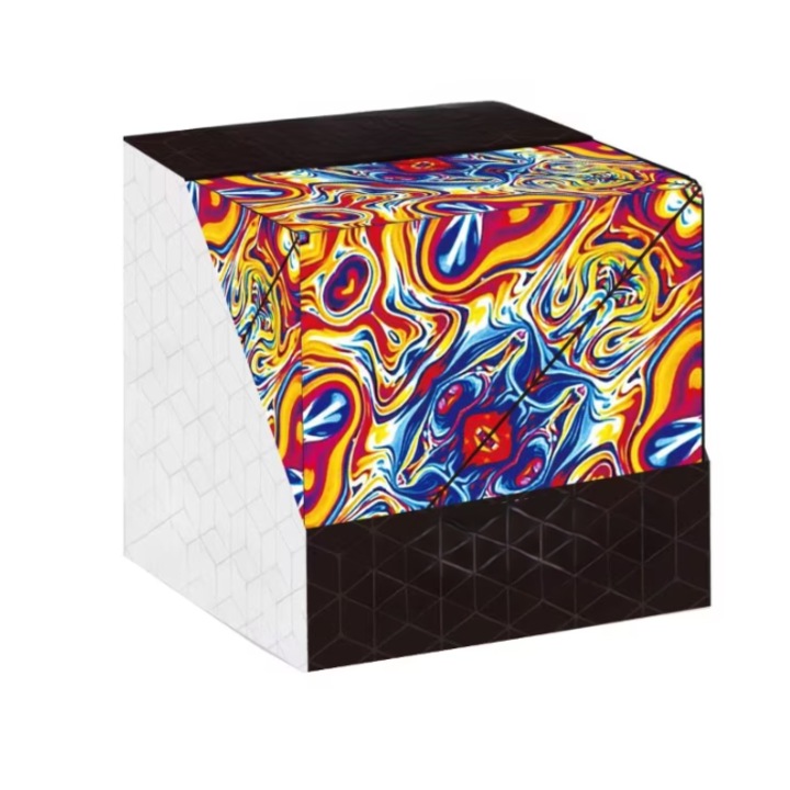 Магнитна интерактивна играчка, Триизмерна геометрия, Тип кубче на Рубик, Магическо кубче, Пъзел, 3D, 70 различни форми, Деца и възрастни, 6x6x6 см, Многоцветен