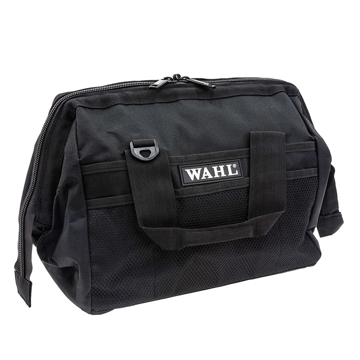 Geanta pentru unelte de frizerie, Wahl, neagra, 32x27x21cm