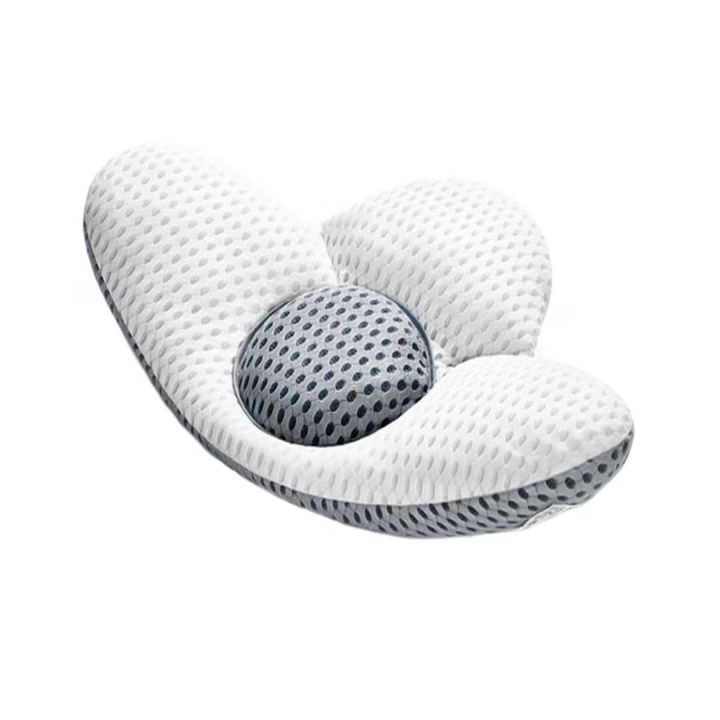 Ortopéd derékpárna, Ergonomikus, Fehér, 46 x 36 cm