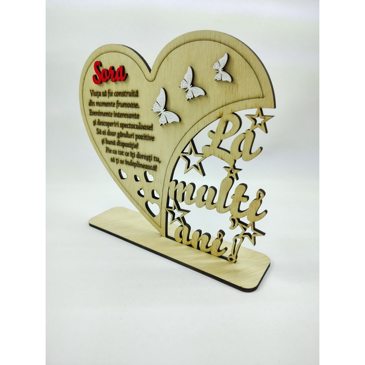 Placheta Inima " La Multi Ani " Sora