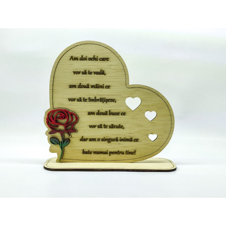 Placheta Inima cu Trandafir