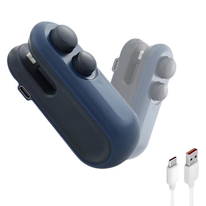 Mini Aparat de Sigilat si Taiat pungi KEVDEI, Portabil, Reincarcabil USB-C, Cu Magnet, Buton pentru Lipire si Decupare, Cablu incarcare inclus, Accesoriu de Bucatarie, Albastru