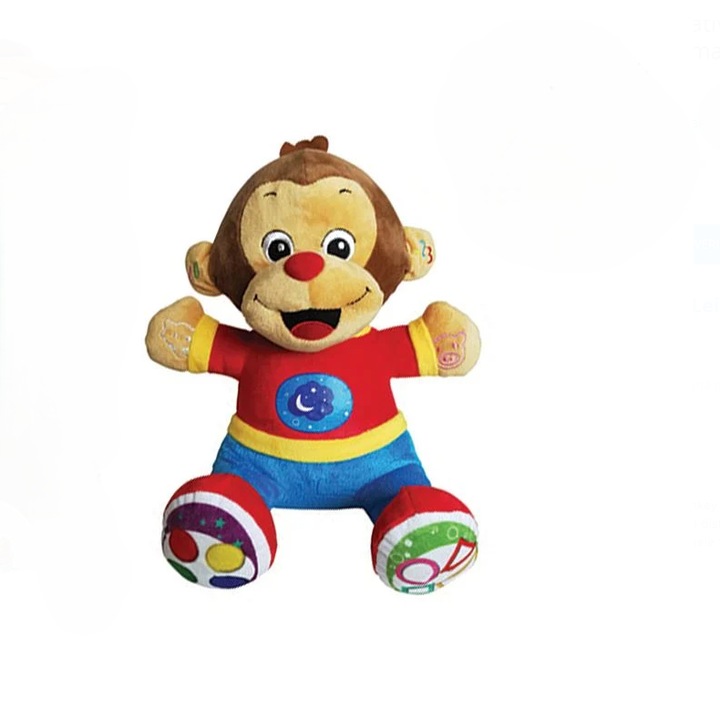 Jucarie Educativa Maimutica cu 9 Activitati, Povesti in limba romana, Partile corpului, Cantece