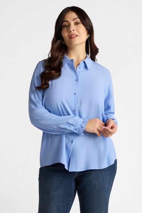 Fiorella Rubino, Camasa cu guler clasic, Albastru pastel, 46