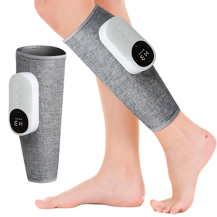 Aparat de Masaj pentru Picioare si Gambe EMATTERIO® – 6 Tipuri de Masaj, Functie de Incalzire si Compresie, Incarcare Rapida USB, Marime Universala Reglabila, Relaxare si Revitalizare Eficienta