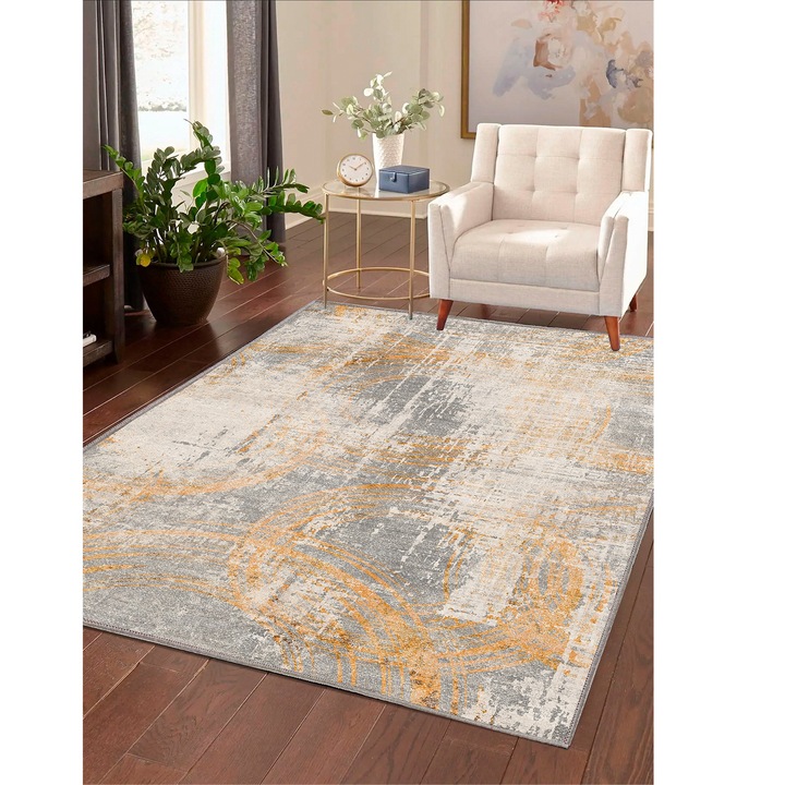 Covor cu print dijital 3D, polyester, spate antiderapant, 180 x 280 cm, HL-5001