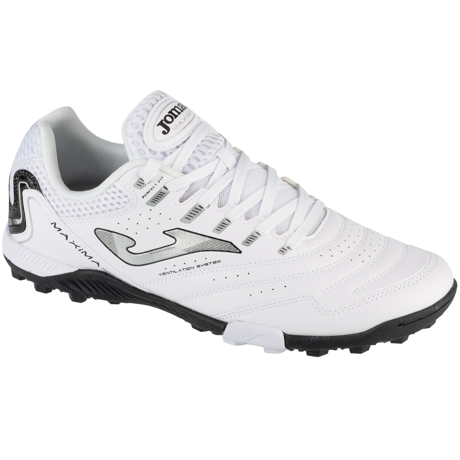 Ghete fotbal, Joma Maxima 2502 TF MAXS2502TF, Alb, 46 EU - eMAG.ro