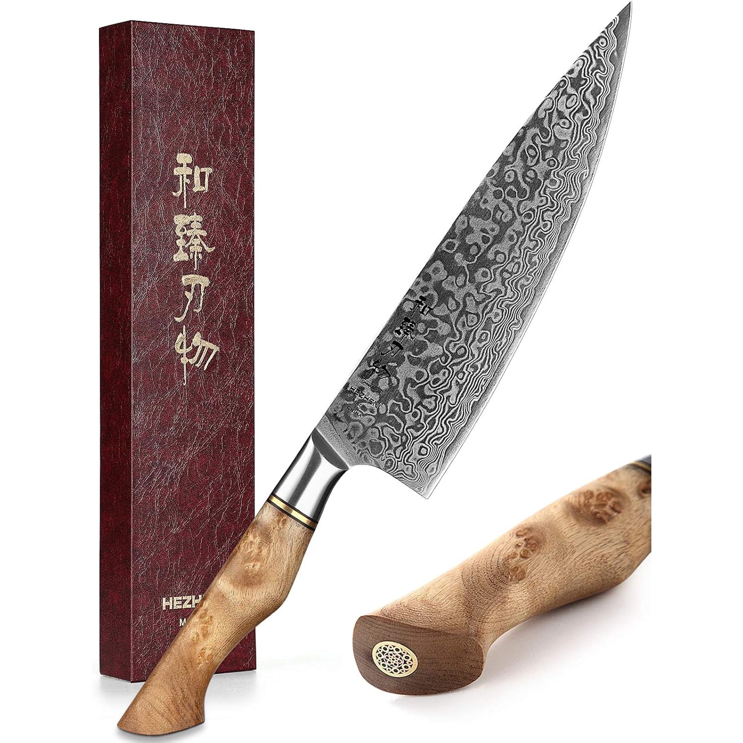 Cutitul bucatarului, Sakai Takayuki, Inox, 18 cm, Maro/Argintiu