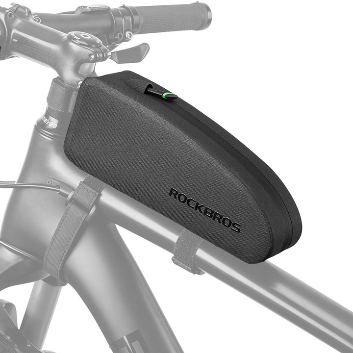 Rockbros kerékpártáska, 1L, vízálló, fekete, vázra rögzíthető