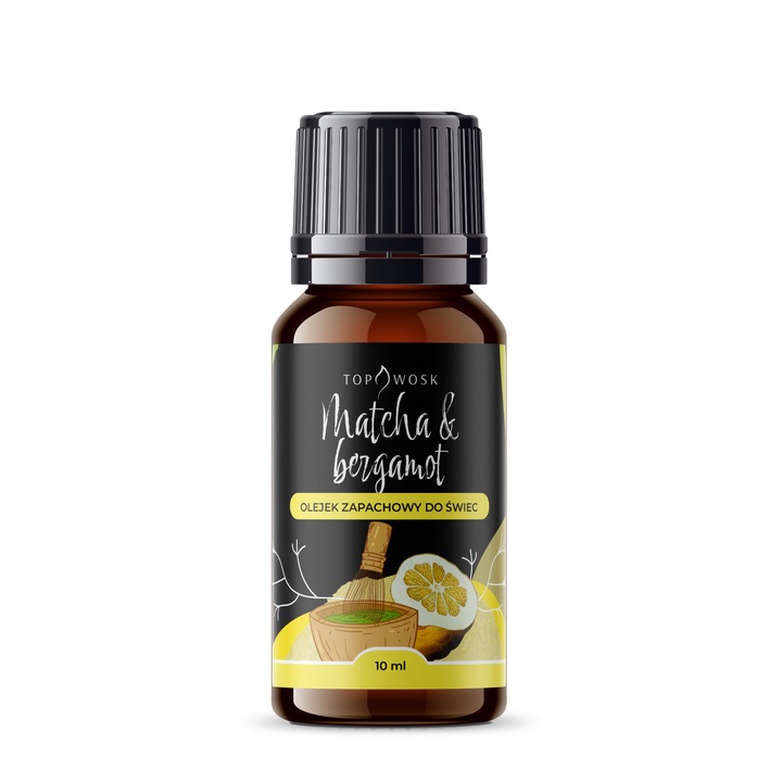 Ulei parfumat pentru lumanari Matcha si Bergamota 10 ml Parfum de ceara de parafina TopWosk