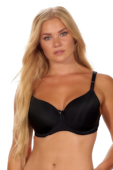 After Eden, Sutien cu burete si insertii din dantela, Negru, 85E
