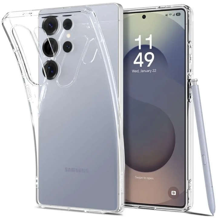 Carcasa Spigen Liquid Crystal compatibila cu Samsung Galaxy S25 Ultra Crystal Clear