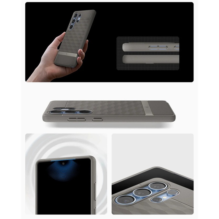 Калъф Spigen Parallax MagSafe, съвместим с Samsung Galaxy S25 Ultra Ash Grey