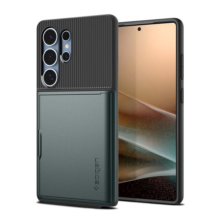 Carcasa Spigen Slim Armor CS compatibila cu Samsung Galaxy S25 Ultra Green