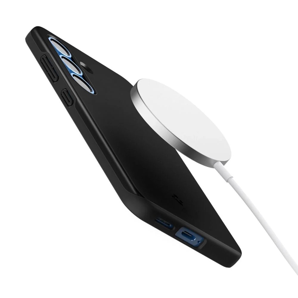 Husa slim Spigen Thin Fit MagSafe compatibila cu Samsung Galaxy S25 Black