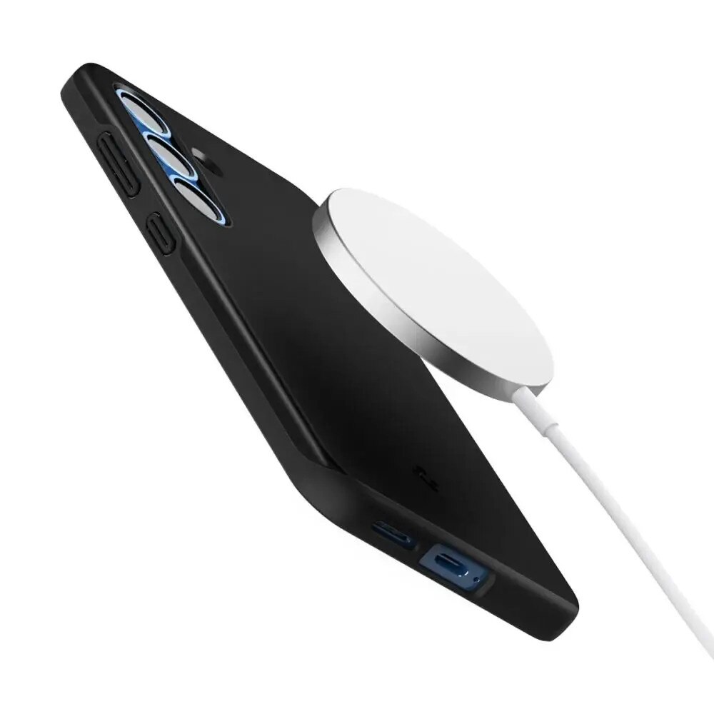 Husa slim Spigen Thin Fit MagSafe compatibila cu Samsung Galaxy S25 Black