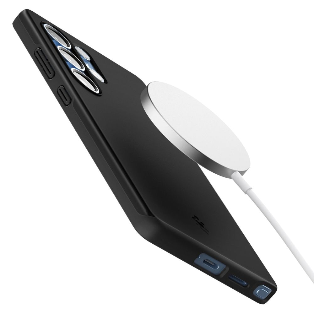 Husa slim Spigen Thin Fit MagSafe compatibila cu Samsung Galaxy S25 Ultra Black