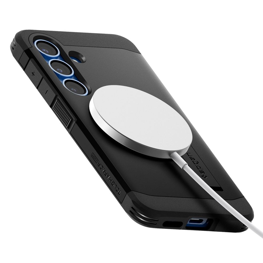 Carcasa Spigen Tough Armor MagSafe compatibila cu Samsung Galaxy S25 Black