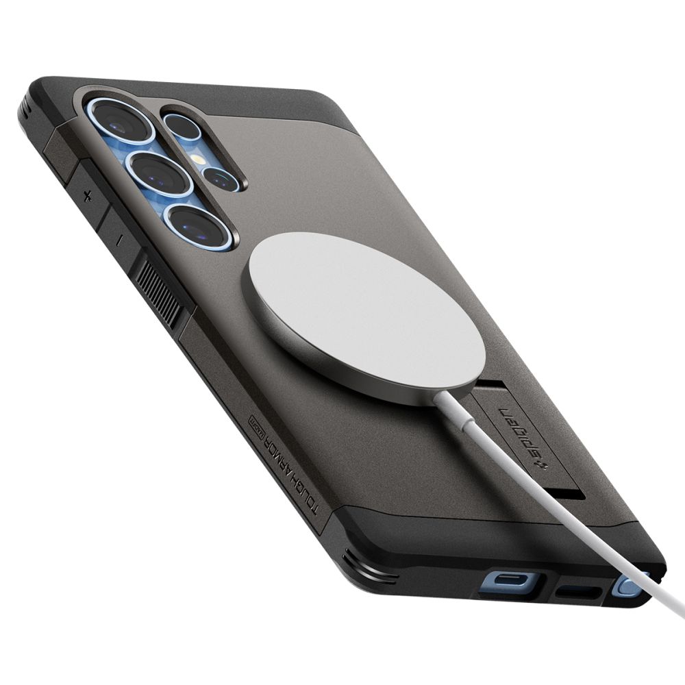 Carcasa Spigen Tough Armor MagSafe compatibila cu Samsung Galaxy S25 Ultra Gunmetal