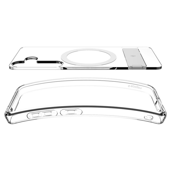Carcasa Spigen Ultra Hybrid S MagSafe compatibila cu Samsung Galaxy S25 Clear White