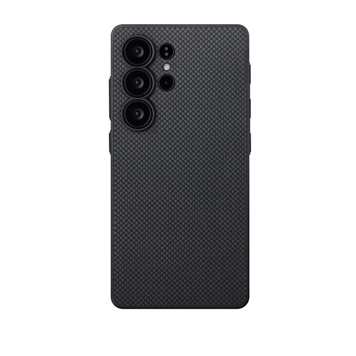 Обикновен калъф PITAKA PIN Button, съвместим със Samsung Galaxy S25 Ultra Black/Grey