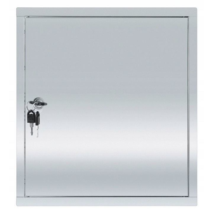 Usa metalica de revizie pentru instalatii: apa, canalizare, gaz, incalzire centrala, pentru inchidere si inspectie, rezistenta si usor de instalat, cu sistem de inchidere cu cheie, 30x30, Argintiu