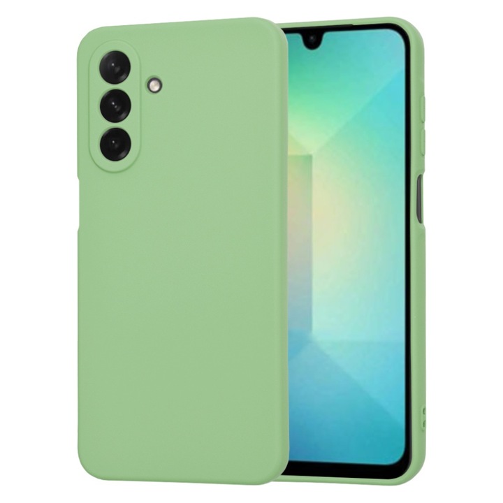 Husa pentru Samsung Galaxy A26 5G din Silicon Catifelat, Protectie Premium, SoftElegance - Verde deschis