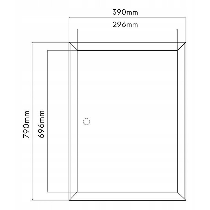 Usa metalica de revizie pentru instalatii: apa, canalizare, gaz, incalzire centrala, pentru inchidere si inspectie, rezistenta si usor de instalat, 30x70, Negru