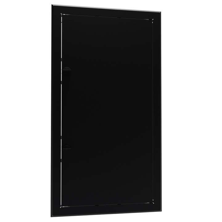 Usa metalica de revizie pentru instalatii: apa, canalizare, gaz, incalzire centrala, pentru inchidere si inspectie, rezistenta si usor de instalat, 80x110, Negru