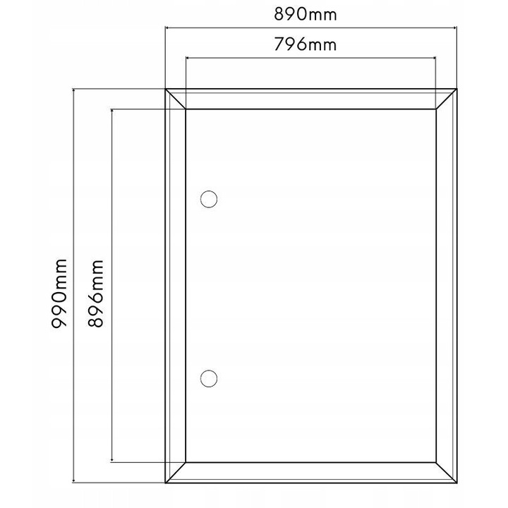 Usa metalica de revizie pentru instalatii: apa, canalizare, gaz, incalzire centrala, pentru inchidere si inspectie, rezistenta si usor de instalat, 80x90, Negru