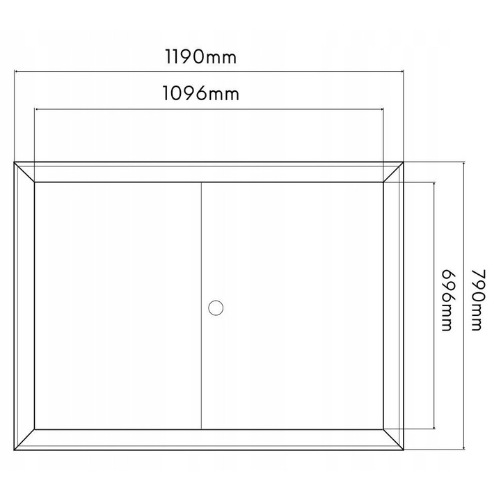 Usa metalica de revizie pentru instalatii: apa, canalizare, gaz, incalzire centrala, pentru inchidere si inspectie, rezistenta si usor de instalat, cu sistem de inchidere cu cheie, 110x70, Negru