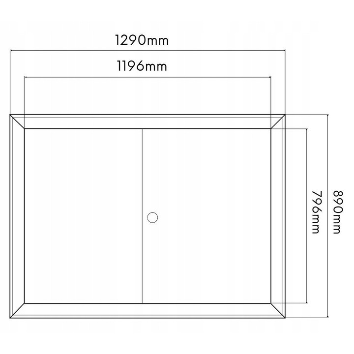 Usa metalica de revizie pentru instalatii: apa, canalizare, gaz, incalzire centrala, pentru inchidere si inspectie, rezistenta si usor de instalat, cu sistem de inchidere cu cheie, 120x80, Negru