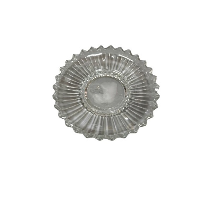 6 db-os üveg desszerttányér készlet, 16 cm, Gold Glass 788