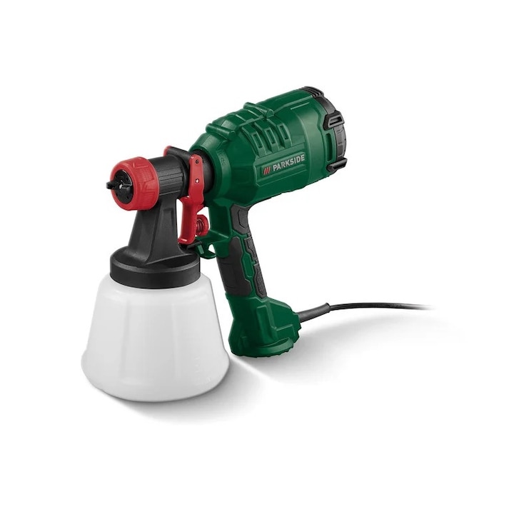 Parkside PFS 450 B1 festékszóró pisztoly, 1200 ml űrtartalom, 450 W, 3 m kábel