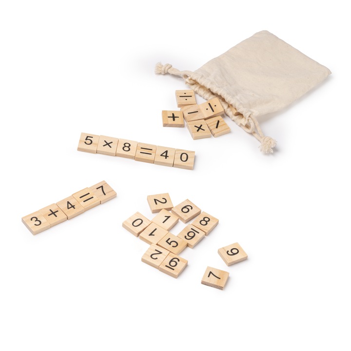 Intelli® Vernon MathFun – Set de Numere si Operatii Matematice din Lemn, Joc Educativ pentru Copii