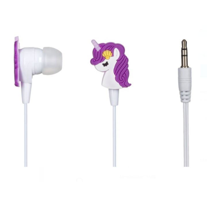Lila Unicorn fülhallgató, ideális MP3, CD, DVD lejátszókhoz