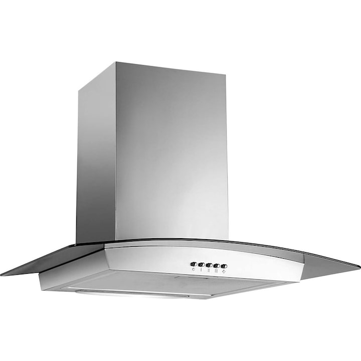 Hota incorporabila telescopica Pyramis EMOTION, putere de absorbtie 703mc/h, 1 motor, 60cm, Inox si sticla neagra