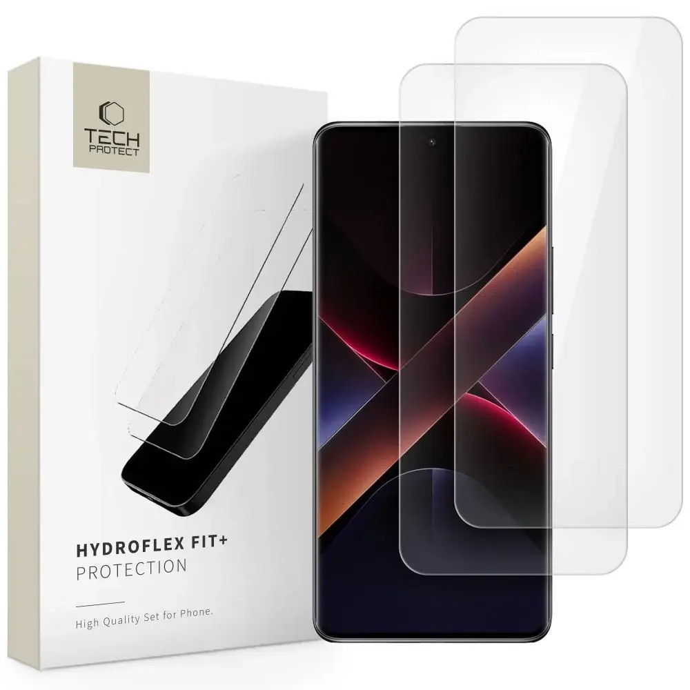 Set 2 folii protectie TECH-PROTECT HydroFlex Fit compatibil cu Xiaomi Redmi Note 14 Pro 5G / Note 14 Pro Plus 5G / Poco X7 5G Clear