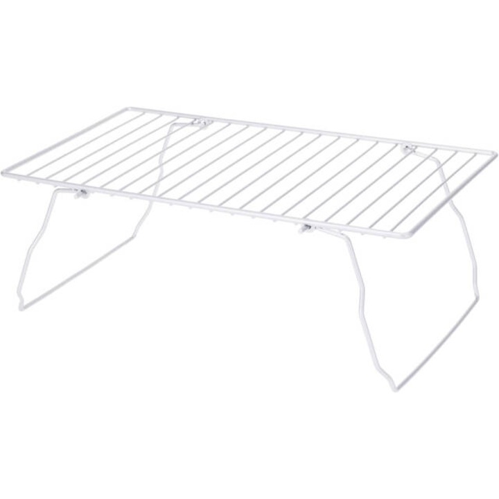 Konyhai munkalap polc, fém, lábakkal, 37 x 21 x 13,5 cm