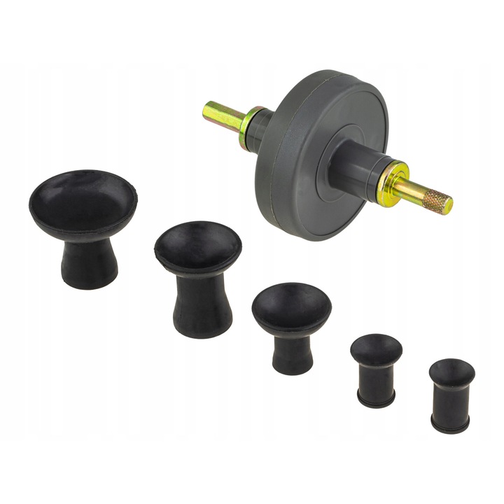 Autószerszám, Falcon, szelepreszelő, 5 db gumírozott adapter 16-45 mm, 8 mm