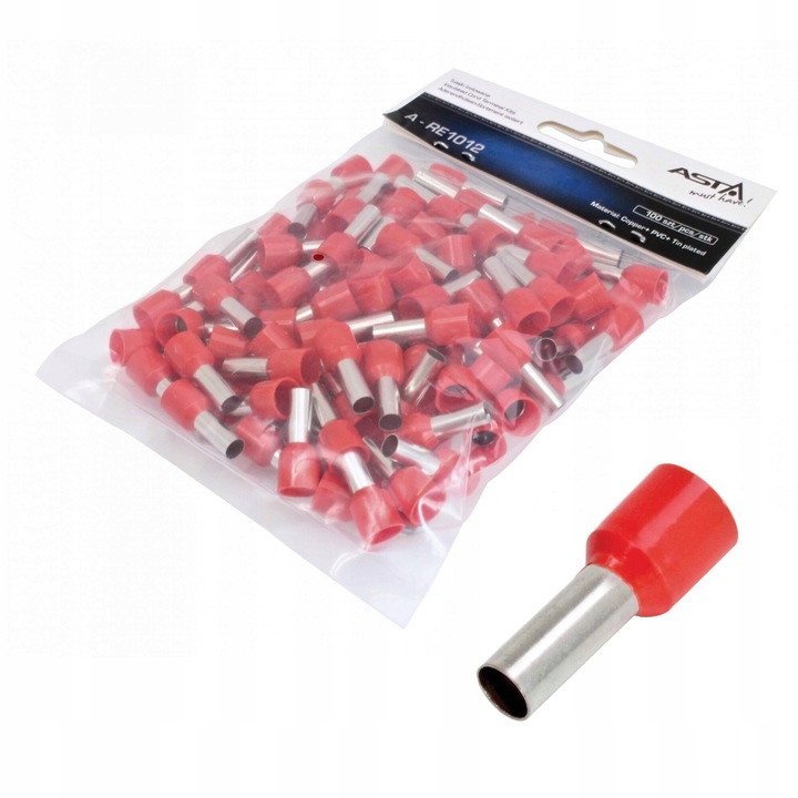 Set 100 mansoane pentru cabluri, Asta, cupru nichelat, 10x12x21 mm