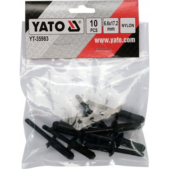 Set 10 nituri, Yato, 6.6x17.2 mm