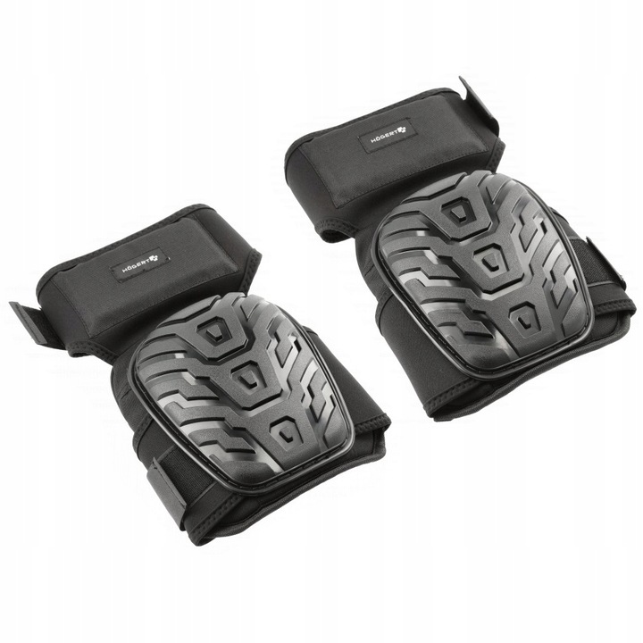 Set 2 genunchere de protectie Hogert, model LUIS, poliester, umplutura EVA, negru, universal