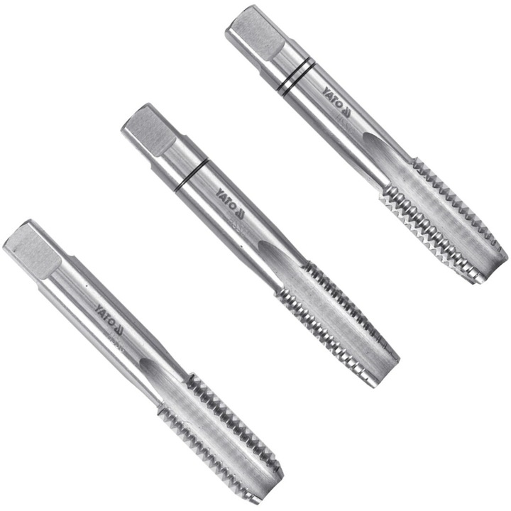Set de filetante manuale 3 bucati M12x1.75mm, YATO