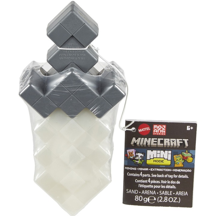Set de joaca Minecraft Mini Mode - Set explorare miniera, alb/gri